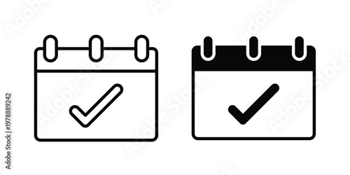 Appointment icon Outline Style. Vector Illustration in flat For Graphic Design