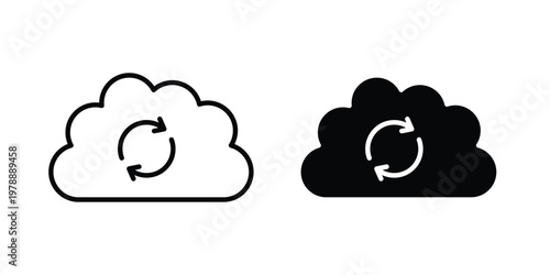 Backup icon Outline Style. Vector Illustration in flat For Graphic Design