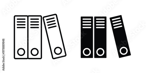 Binder icon Outline Style. Vector Illustration in flat For Graphic Design