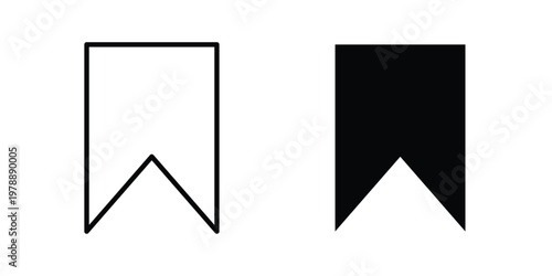 Bookmark icon Outline Style. Vector Illustration in flat For Graphic Design