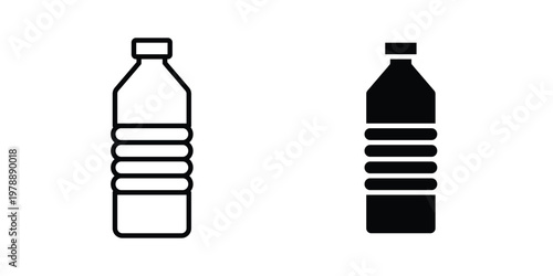 Bottle icon Outline Style. Vector Illustration in flat For Graphic Design