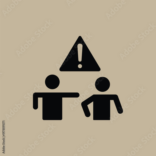 Conflict Resolution and Workplace Dispute Icon