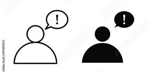Complaint icon Outline Style. Vector Illustration in flat For Graphic Design