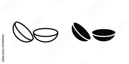 contact lenses icon Outline Style. Vector Illustration in flat For Graphic Design