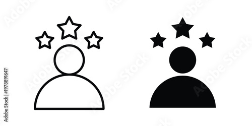Customer loyalty icon Outline Style. Vector Illustration in flat For Graphic Design