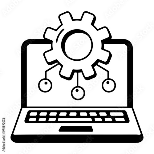 A glyph style icon showing productivity software dashboard