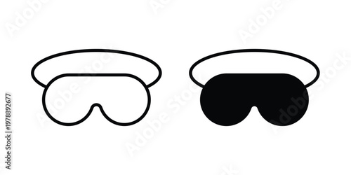 Eye mask icon Outline Style. Vector Illustration in flat For Graphic Design
