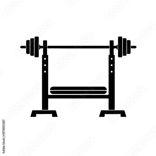 bench press machine on white background 