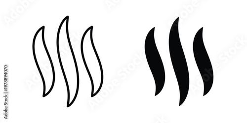 Heat icon Outline Style. Vector Illustration in flat For Graphic Design