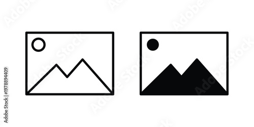 Image icon Outline Style. Vector Illustration in flat For Graphic Design