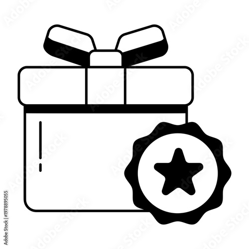 A glyph style icon representing loyalty points