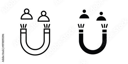 Lead generation icon Outline Style. Vector Illustration in flat For Graphic Design