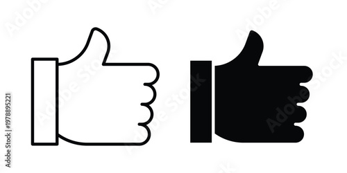 Like icon Outline Style. Vector Illustration in flat For Graphic Design