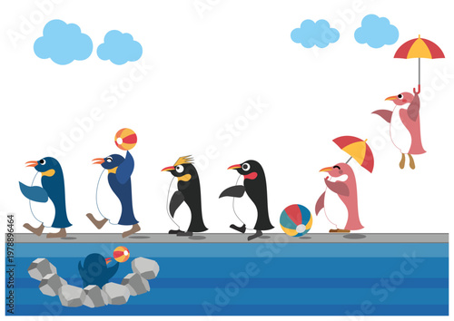 ペンギンのポストカード