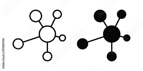 Network icon Outline Style. Vector Illustration in flat For Graphic Design