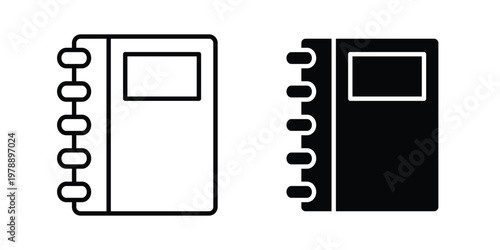 Notebook icon Outline Style. Vector Illustration in flat For Graphic Design