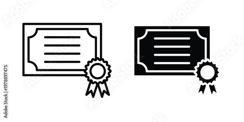 Patented icon Outline Style. Vector Illustration in flat For Graphic Design
