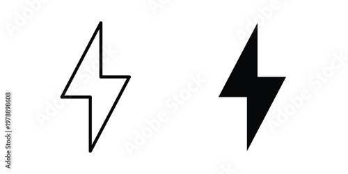 Power icon Outline Style. Vector Illustration in flat For Graphic Design