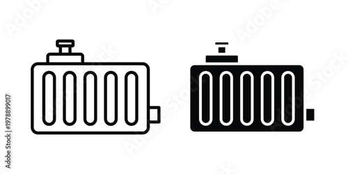 Radiator icon Outline Style. Vector Illustration in flat For Graphic Design