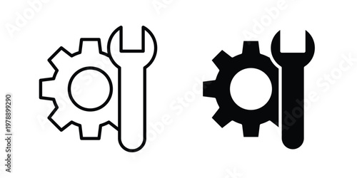 Repair icon Outline Style. Vector Illustration in flat For Graphic Design