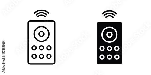Remote control icon Outline Style. Vector Illustration in flat For Graphic Design