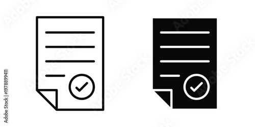 Result icon Outline Style. Vector Illustration in flat For Graphic Design