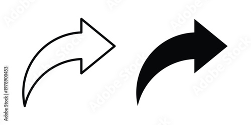 Share icon Outline Style. Vector Illustration in flat For Graphic Design