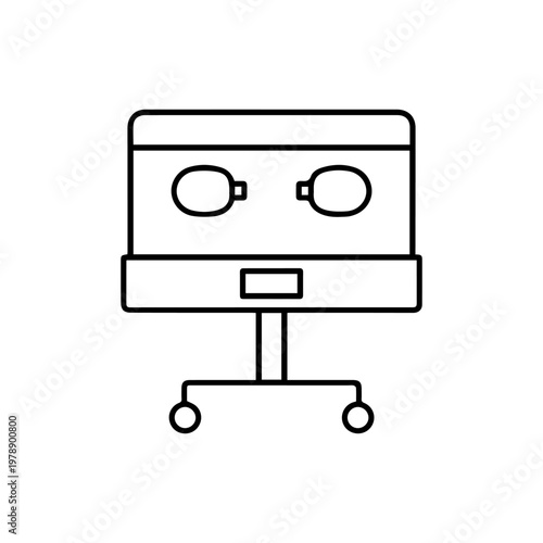 Newborn incubator line icon
vector line icon on a white background