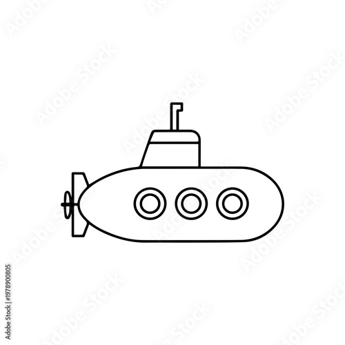 Submarine line icon
vector line icon on a white background
