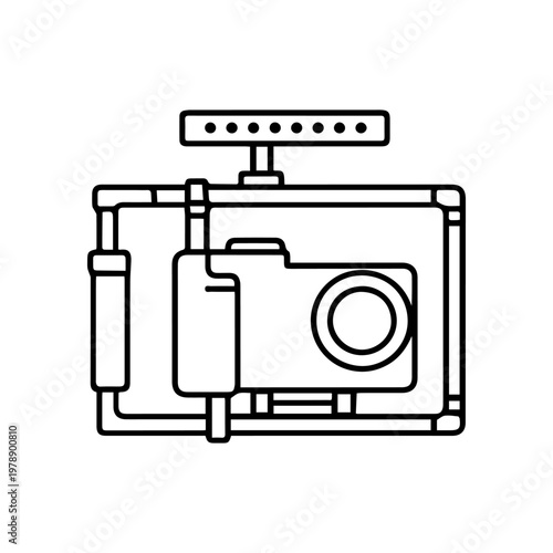 Camera cage line icon
vector line icon on a white background