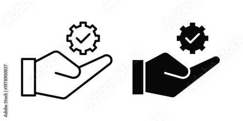 Solution Provide icon Outline Style. Vector Illustration in flat For Graphic Design