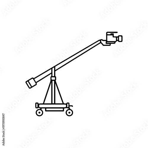 Camera crane line icon
vector line icon on a white background