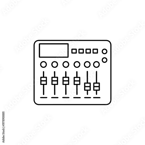 Studio mixing console line icon
vector line icon on a white background