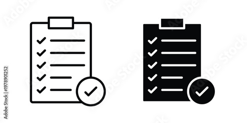 Survey icon Outline Style. Vector Illustration in flat For Graphic Design