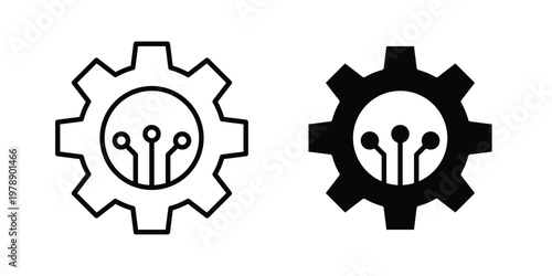 Technology icon Outline Style. Vector Illustration in flat For Graphic Design