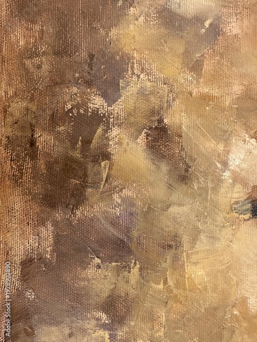 Abstract Oil Painting Texture on Canvas, Impasto Artistic Background with Brushstrokes