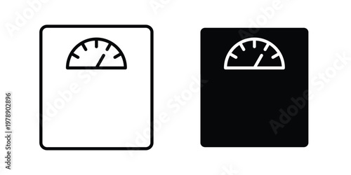 Weight scale icon Outline Style. Vector Illustration in flat For Graphic Design