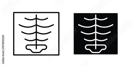 X ray icon Outline Style. Vector Illustration in flat For Graphic Design