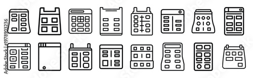 latest matrix line icons collection and Vector icon set in a outline design.
