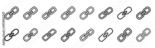 link matrix line icons collection and Vector icon set in a outline design.