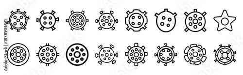 official nucleus line icons collection and Vector icon set in a outline design.