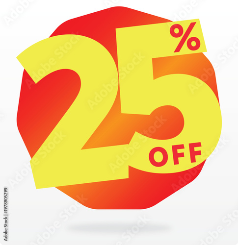 25% sale, store, retail, off, marketing, special, offer, sticker, tag, banner, set, icon,  poster, percent. Commerce, business, discount, price, value, ads, vector, label