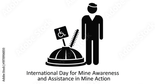International day for mine awareness and assistance in mine action symbol