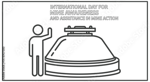 International day for mine awareness and assistance in mine action illustration