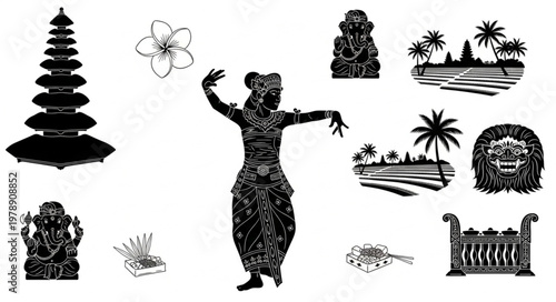 silhouettes of women with flowers