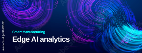 Abstract background ai for wave data intelligence and network blue digital. Tech line flow for voice sustainable bg and neon ripple 3d. Technology concept purple for pattern artificial particle.