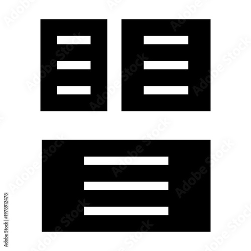 Cupboards set furniture black icons