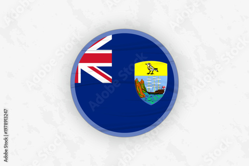 Saint Helena Flag Circular Sticker Design, National Pride Decal.