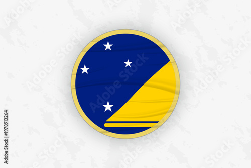 Tokelau Flag Circular Sticker Design, National Pride Decal.