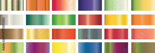 Collection of colorful gradient rectangles in various hues and shades